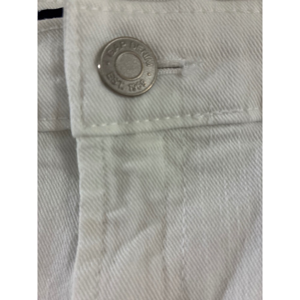 Gap Denim Womens White 5 Inch Shorts Size 29 Mid Rise Stretch Jean Shorts - Picture 2 of 9